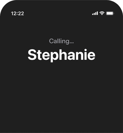 Phone calling Stephanie